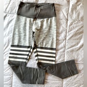 Queenieke striped high waisted leggings